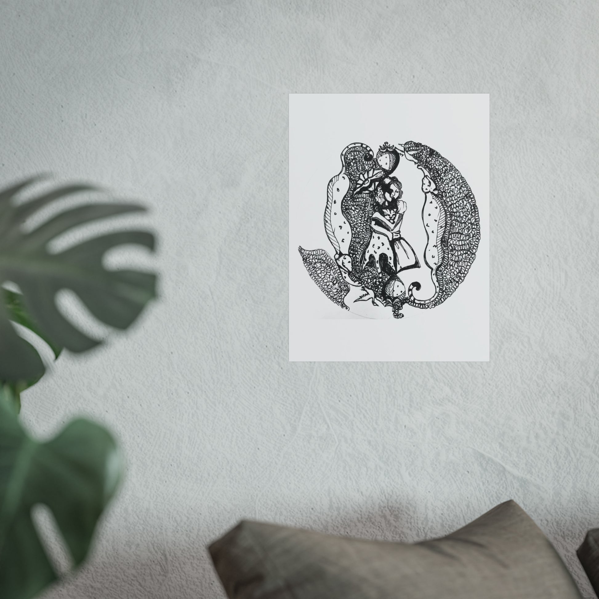 Conch Keeper 12 x 16 matte art print in a bright interior