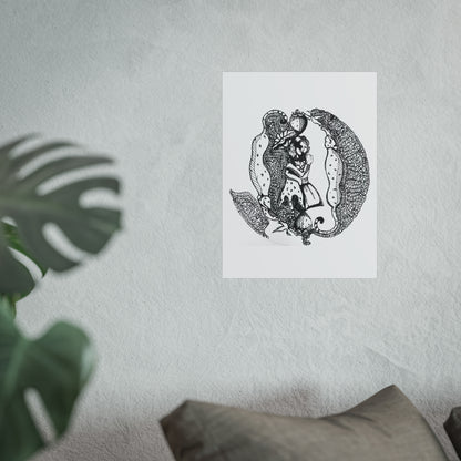 Conch Keeper 12 x 16 matte art print in a bright interior