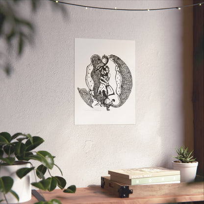 Conch Keeper 12 x 16 matte art print framed on a wall