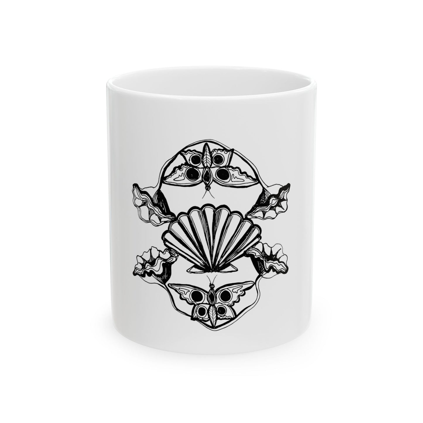 Moth & Shell Arc - Ceramic Mug